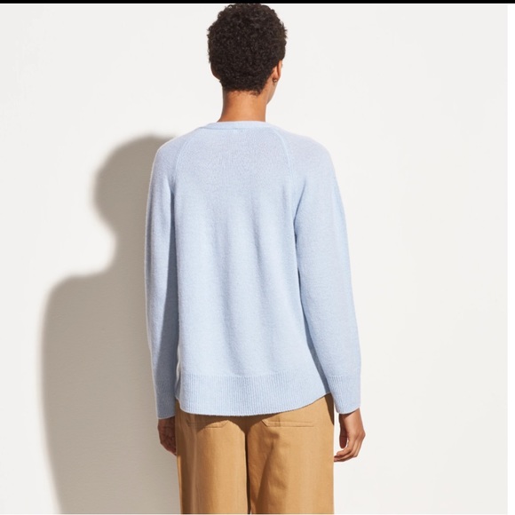 Brand New Vince Marled Wool Cashmere V-Neck. Blue. Size Large. - Picture 2 of 12